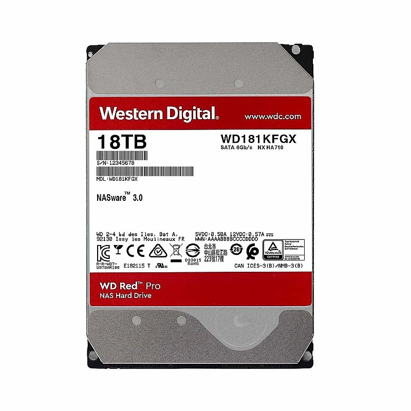 WD Red Pro 18TB 3.5inch HDD, WD181KFGX - W-WD181KFGX Hard Disks ｜ 衍光HinKwong 香港