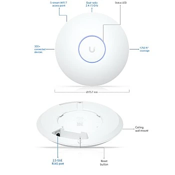 Ubiquiti UniFi U7 Long-Range Wi-Fi 7 Access Point, U7-LR