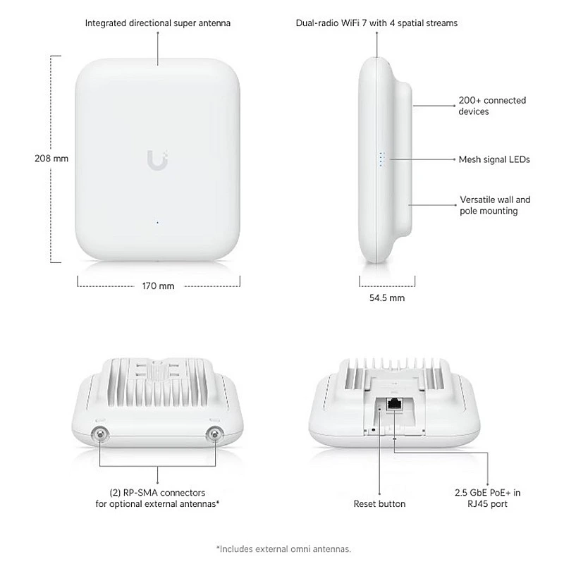 Ubiquiti Unifi U7 戶外無線存取點, U7-Outdoor︱原廠保養
