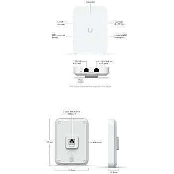 Ubiquiti UniFi WiFi 7 In-Wall Access Point, U7-IW