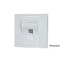 Eight 1 port Angled Wallplate Cover, FPRJ4501A