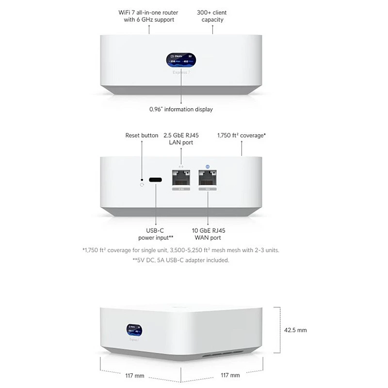 UniFi Express 7 路由器, UX7 (UK)