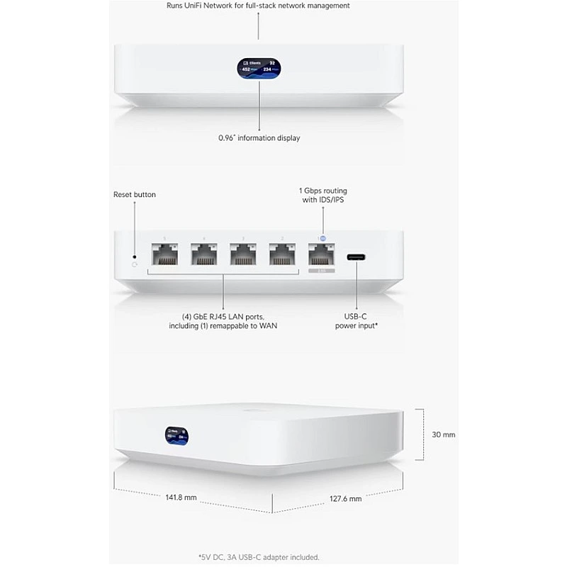 Ubiquiti UniFi Ultra Cloud Gateway, UCG-Ultra (UK) - Authorized Goods