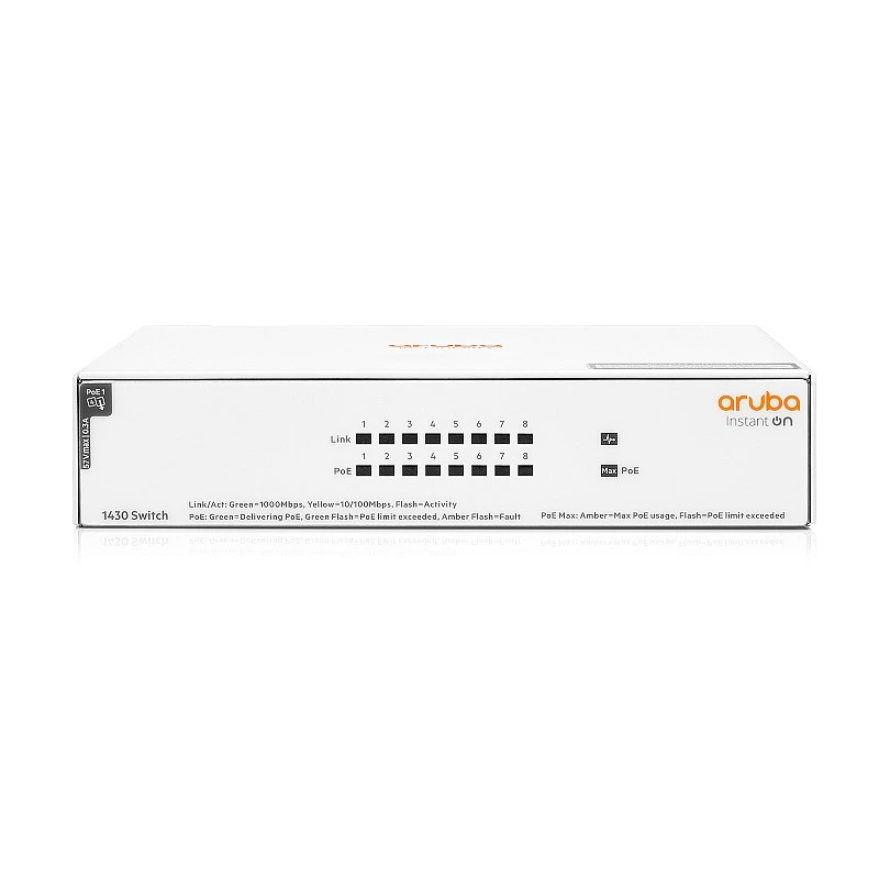 Aruba IOn 1430 8G 64W Switch, R8R46A - A-R8R46A Aruba Instant On︱Office Connect ｜ 衍光HinKwong 香港