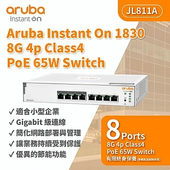 Aruba IOn 1830 8G 65W Switch, JL811A