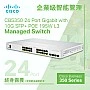 Cisco 24 Port Gigabit with 10G SFP+ POE+ 195W L3 Managed Switch, CBS350-24P-4X