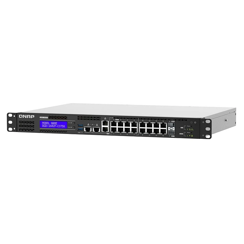 QNAP 18 Ports PoE Managed Switch, QGD-1602P-C3558-8G - Q-QGD-1602P-C3558-8G Switches ｜ 衍光HinKwong 香港