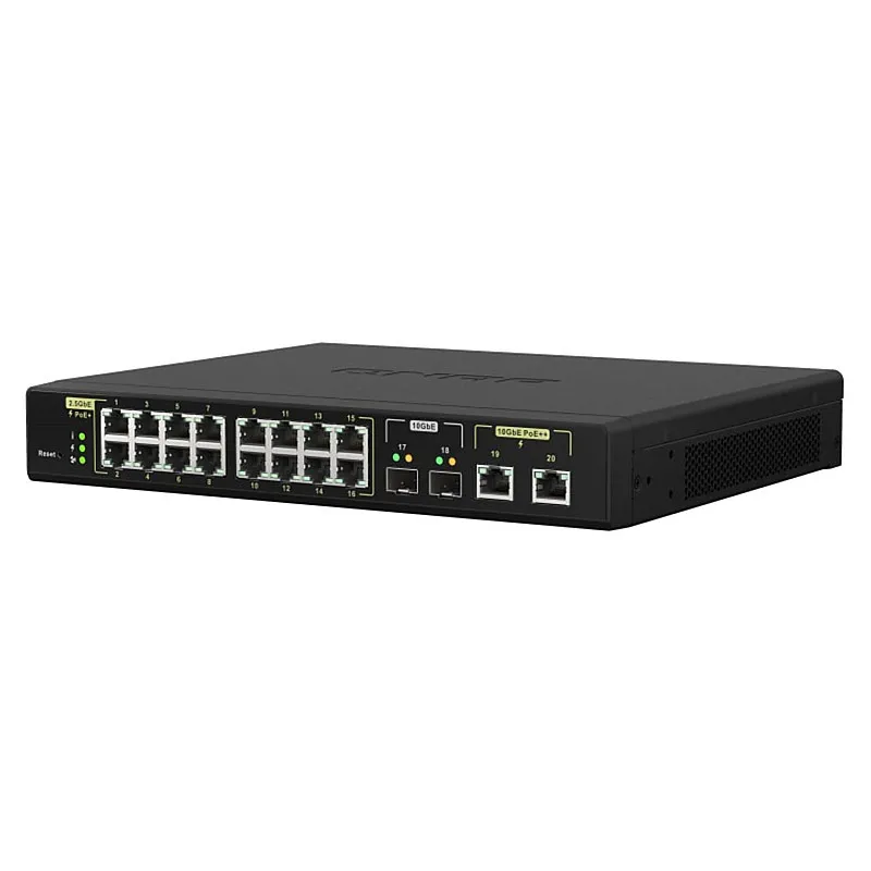 QNAP 20 Ports PoE Managed Switch, QSW-M2116P-2T2S - Q-QSW-M2116P-2T2S Switches ｜ 衍光HinKwong 香港