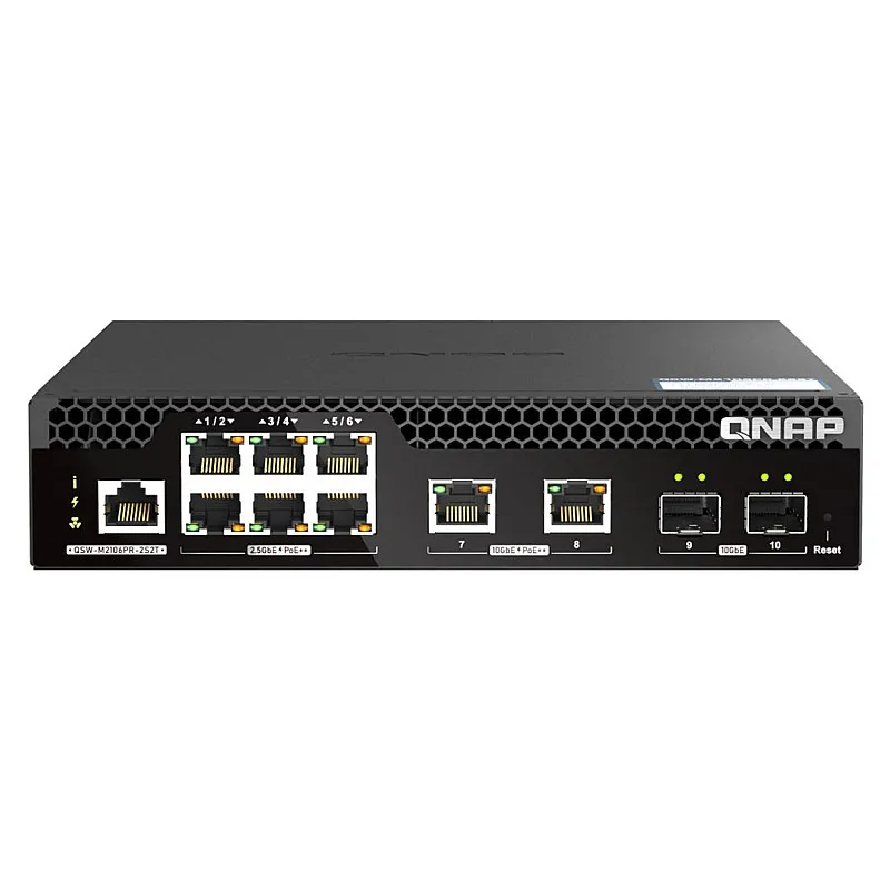威聯通 QNAP 4 Ports 網管型交換器, QSW-M2106PR-2S2T - Q-QSW-M2106PR-2S2T 交換器 ｜ 衍光HinKwong 香港