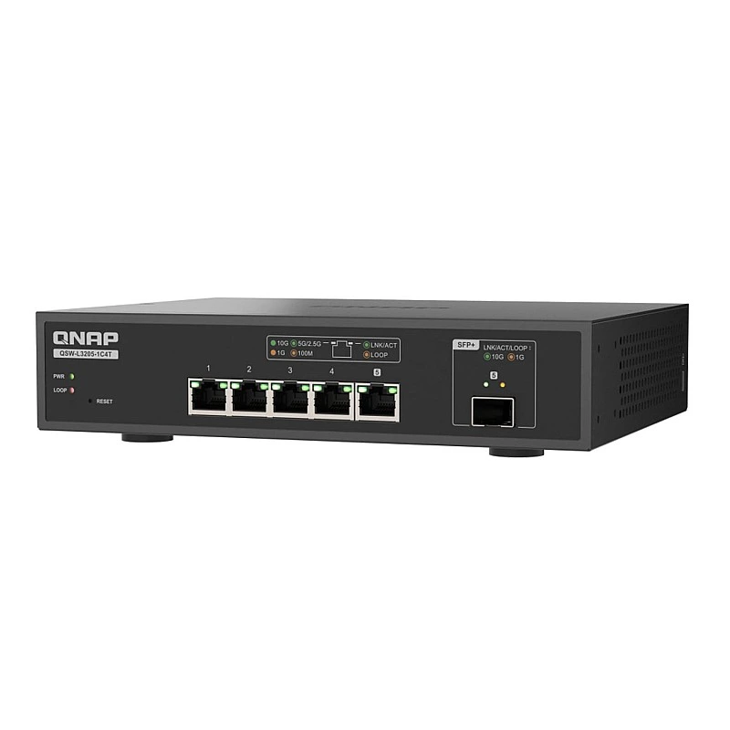 QNAP 5 Ports 10GbE Managed Switch, QSW-L3205-1C4T - QSW-L3205-1C4T Switches ｜ 衍光HinKwong 香港
