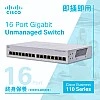 Cisco 16-Port Gigabit Unmanaged Switch, CBS110-16T