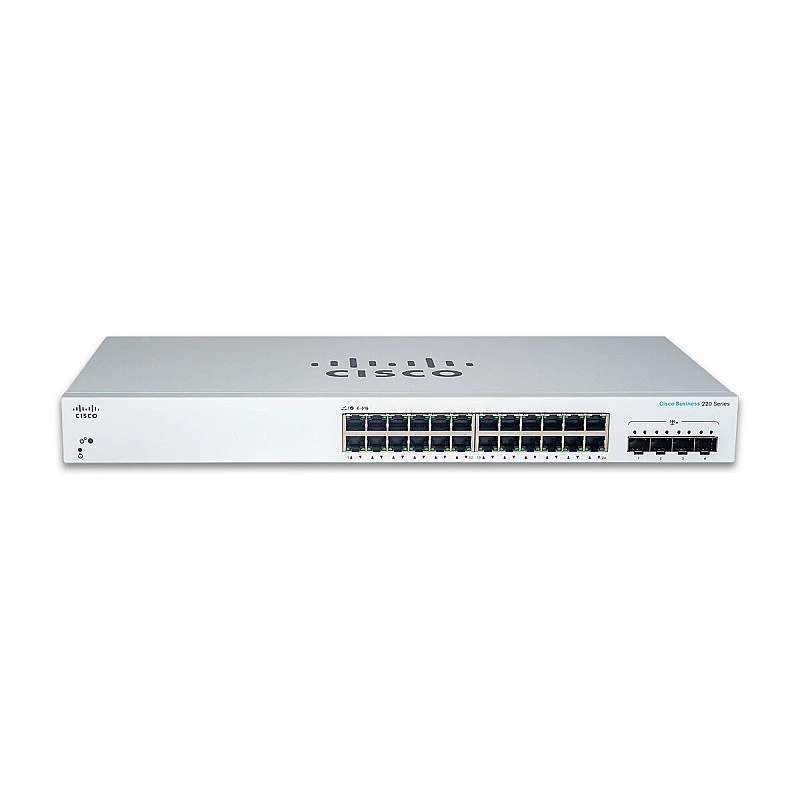 Cisco 24-Port Gigabit with 10G SFP+ Smart Switch, CBS220-24T-4X-UK