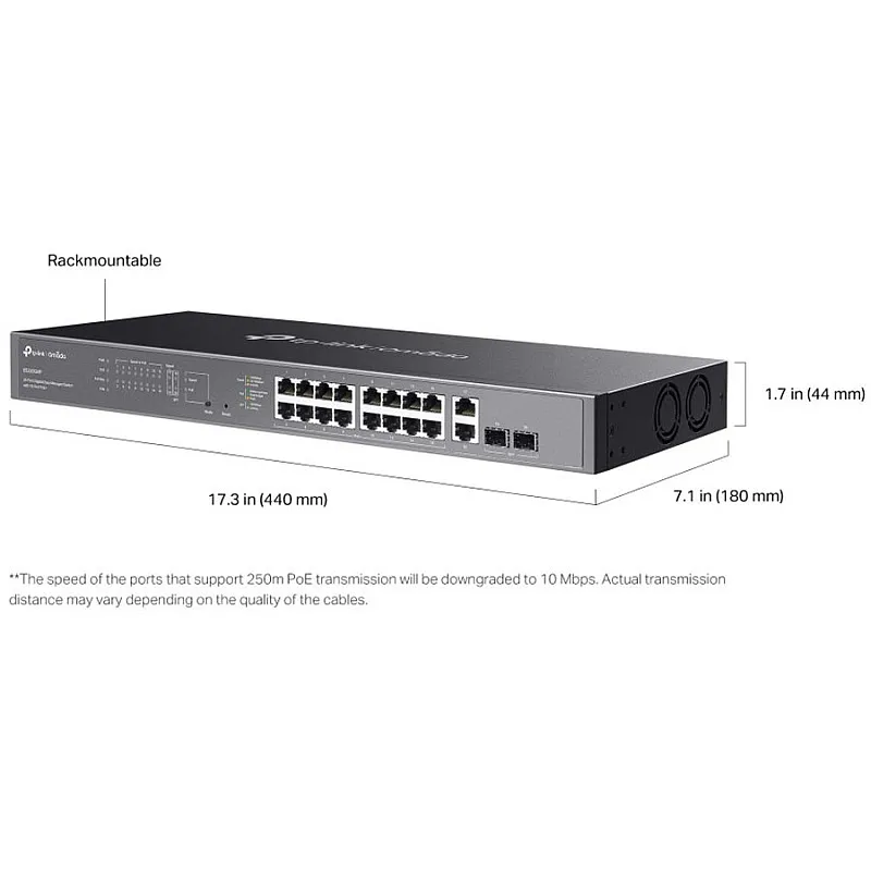 TP-Link Omada 20-Port Gigabit 簡易管理型交換機 (ES220GMP)