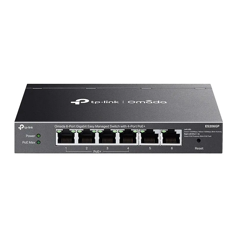TP-Link Omada 6-Port Gigabit PoE+ 管理型交換機 (ES206GP)