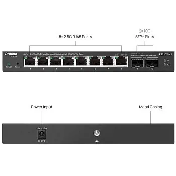 TP-Link Omada 8-Port 管理型交換機 (ES210X-M2)