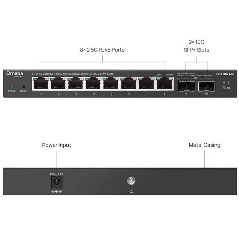 TP-Link Omada 8-Port 管理型交換機 (ES210X-M2)
