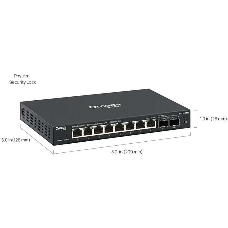 TP-Link Omada 8-Port 管理型交換機 (ES210X-M2)