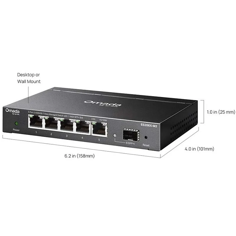 TP-Link Omada 8-Port 管理型交換機 (ES206X-M2)