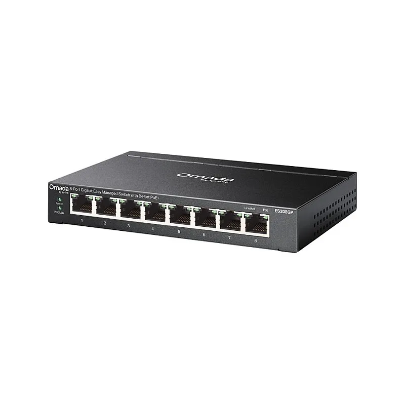 TP-Link Omada 8-Port Gigabit PoE+ 管理型交換機 (ES208GP)