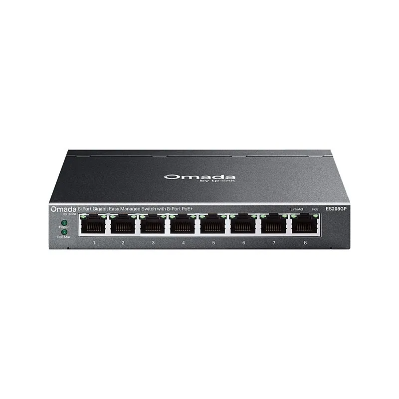 TP-Link Omada 8-Port Gigabit PoE+ 管理型交換機 (ES208GP)