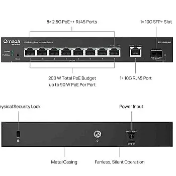 TP-Link Omada 8-Port PoE++ 管理型交換機 (ES210XPP-M2)