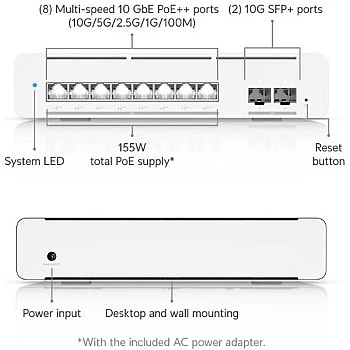 Ubiquiti UniFi Pro XG 8 PoE Switch, USW-Pro-XG-8-PoE - Authorized Goods