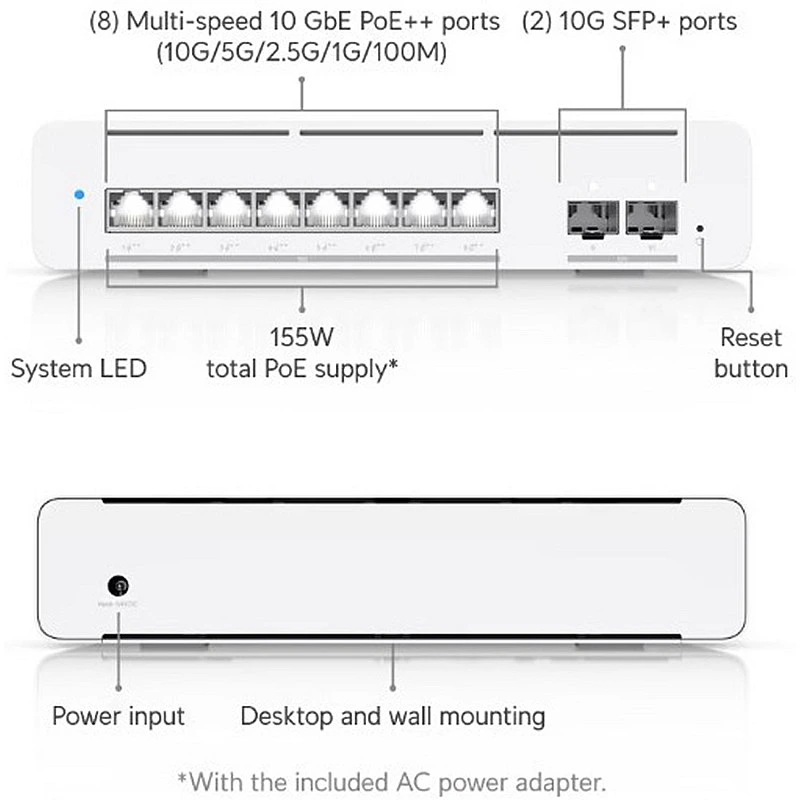 Ubiquiti UniFi Pro XG 8 PoE Switch, USW-Pro-XG-8-PoE - Authorized Goods
