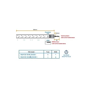Austin Hughes InfraPower PDU, V8UK135-16A_EN/3B-1