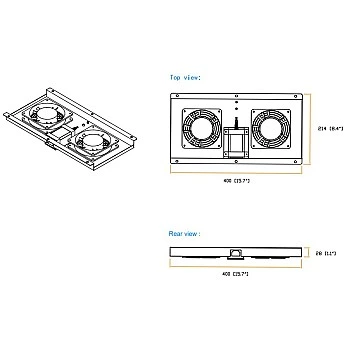 Austin Hughes Top Fan Kit for Wall Mount Rack (Fan x 2), BR-F2