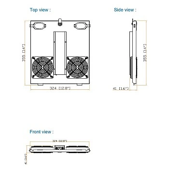 Austin Hughes Top Fan Tray (Fan x 2), TF-402
