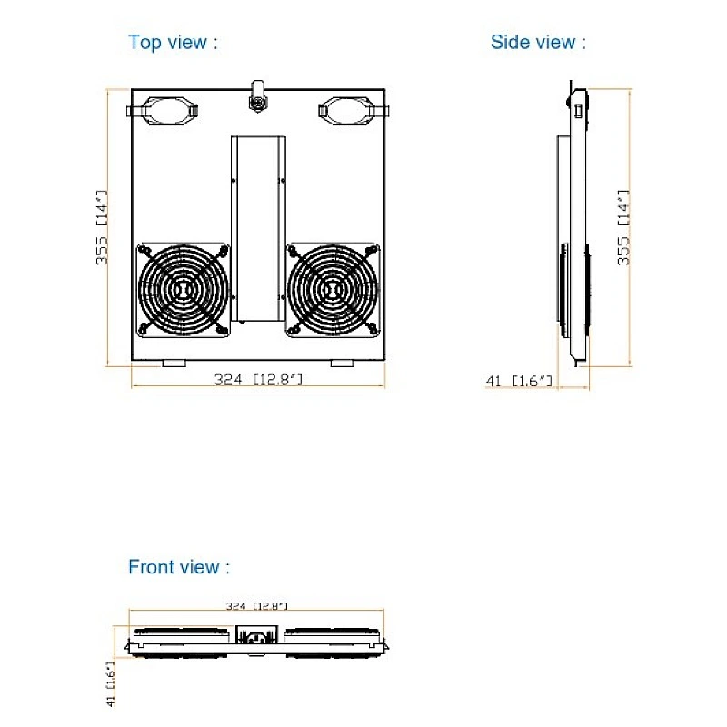 Austin Hughes Top Fan Tray (Fan x 2), TF-402