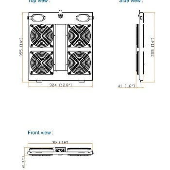 Austin Hughes Top Fan Tray (Fan x 4), TF-404