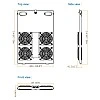 Austin Hughes Top Fan Tray (Fan x 4), TF-604