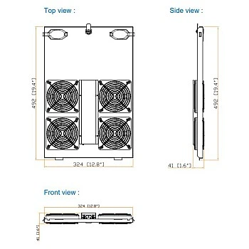 Austin Hughes Top Fan Tray (Fan x 4), TF-604