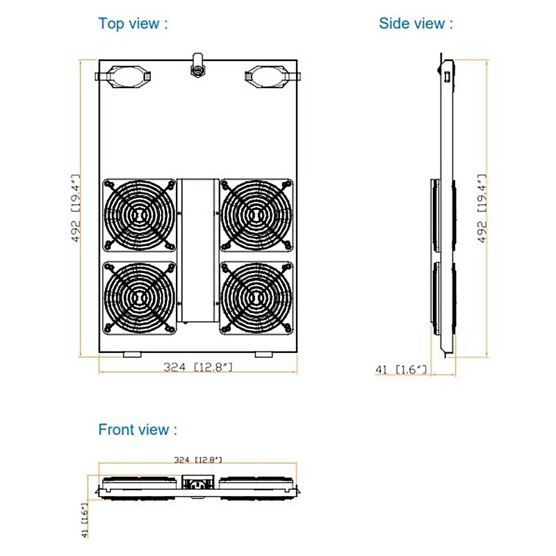 Austin Hughes Top Fan Tray (Fan x 4), TF-604