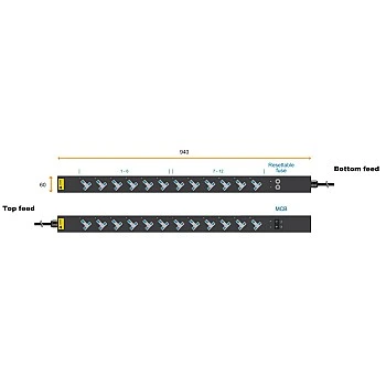 Austin Hughes InfraPower PDU, 12 Outlet, V12UK135-32A_EN/3B-1