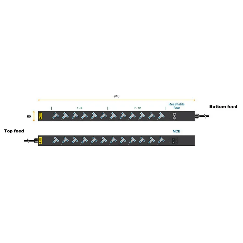 Austin Hughes InfraPower PDU, 12 Outlet, V12UK45-32A EN/3B-1 - Austin-Hughes-V12UK45-32A EN/3B-1 機櫃專用拖板 ｜ 衍光HinKwong 香港