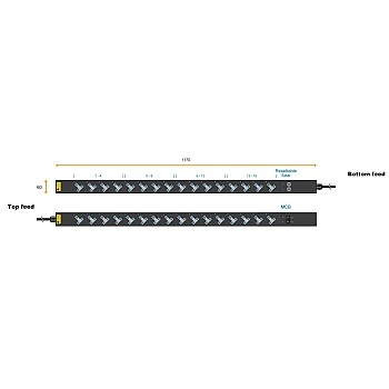 Austin Hughes InfraPower PDU, 16 Outlet, V16UK135-32A_EN/3B-1