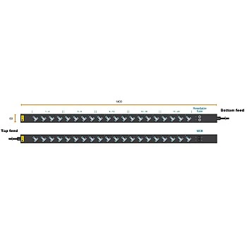Austin Hughes InfraPower PDU, 20 Outlet, V20UK135-16A_C20/3B-1