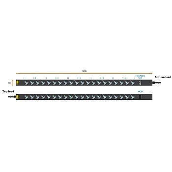 Austin Hughes InfraPower PDU, 20 Outlet, V20UK135-20A_OE/3B-1