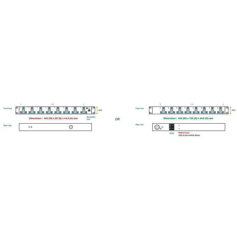Austin Hughes InfraPower PDU, 8 Outlet, H8UK90-16A C20/3B-1 - Austin-Hughes-H8UK90-16A C20/3B-1 機櫃專用拖板 ｜ 衍光HinKwong 香港