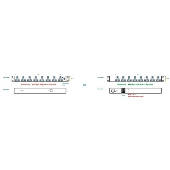 Austin Hughes InfraPower PDU, 8 Outlet, H8UK90-20A_OE/3B-1