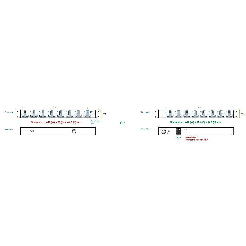 Austin Hughes InfraPower PDU, 8 Outlet, H8UK90-20A OE/3B-1 - Austin-Hughes-H8UK90-20A OE/3B-1 機櫃專用拖板 ｜ 衍光HinKwong 香港