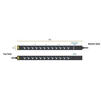 Austin Hughes InfraPower PDU, V12UK135-16A_C20/3B-1