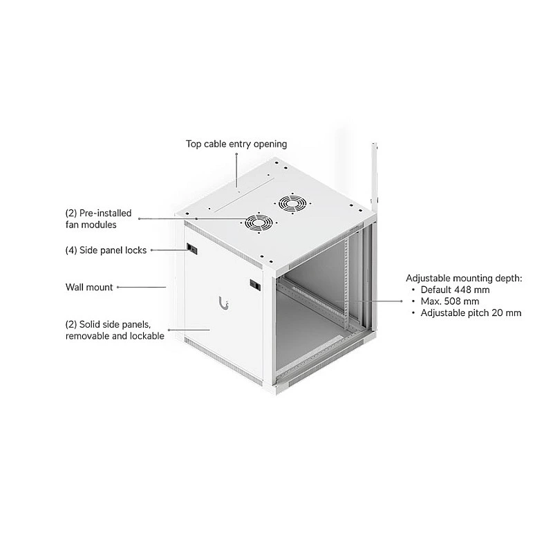 Ubiquiti UniFi 12U Rack Cabinet - Authorized Goods