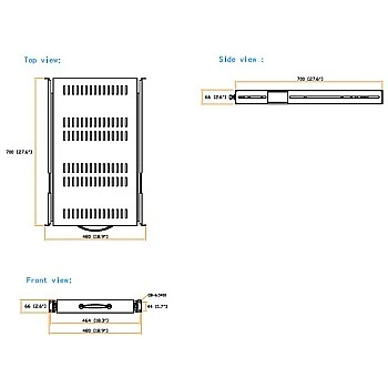Austin Hughes Heavy Duty Sliding Shelf, HTS70