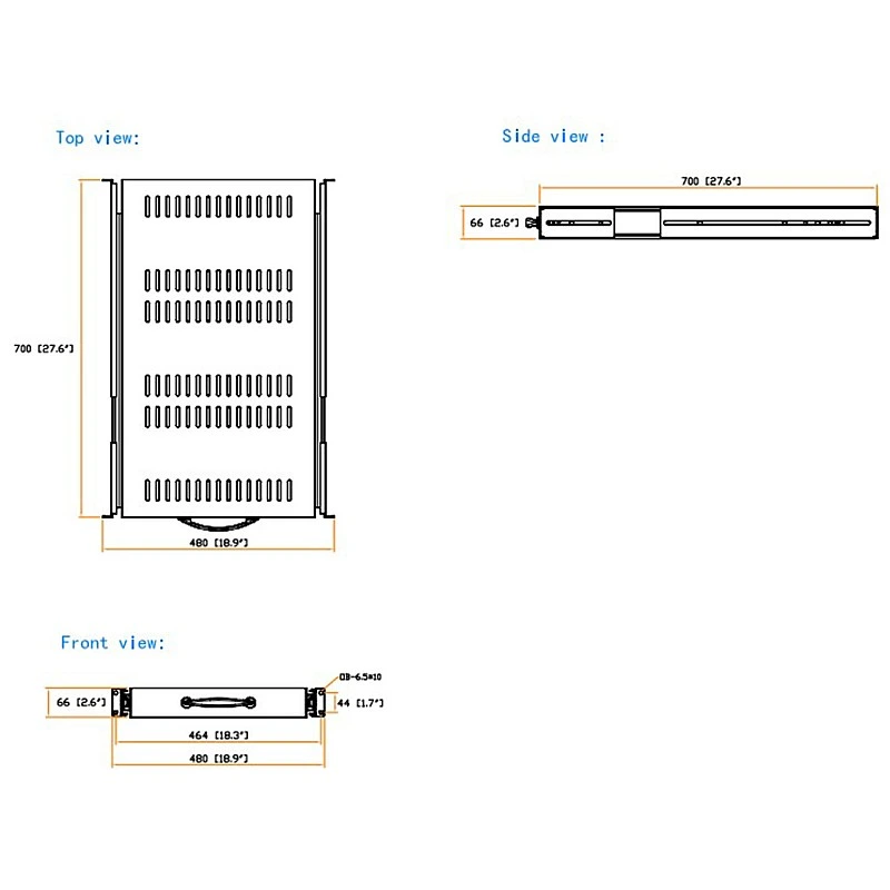 Austin Hughes Heavy Duty Sliding Shelf, HTS70