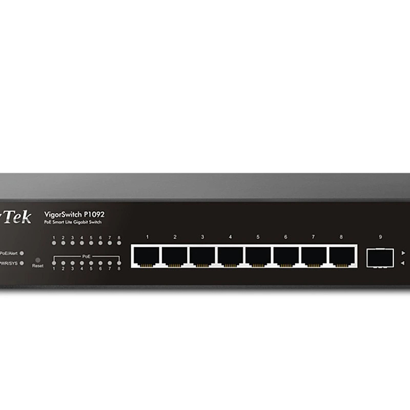DrayTek Vigor-P1092, Gigabit 100w PoE Smart Switch - D-V-S-P1092 Switches ｜ 衍光HinKwong 香港