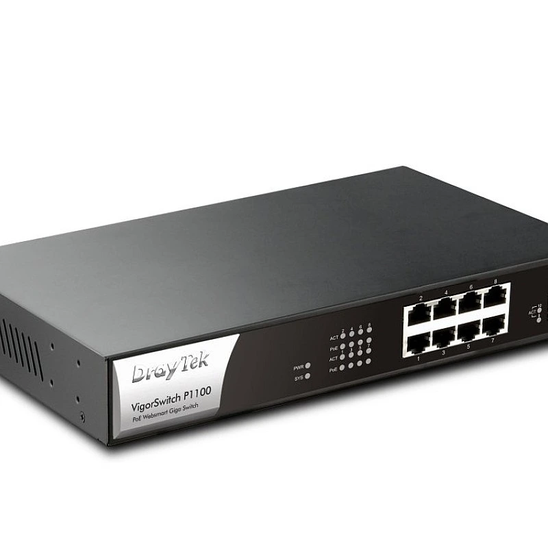 DrayTek Vigor-P1100, Gigabit 120w PoE Smart Switch - D-V-S-P1100 Switches ｜ 衍光HinKwong 香港