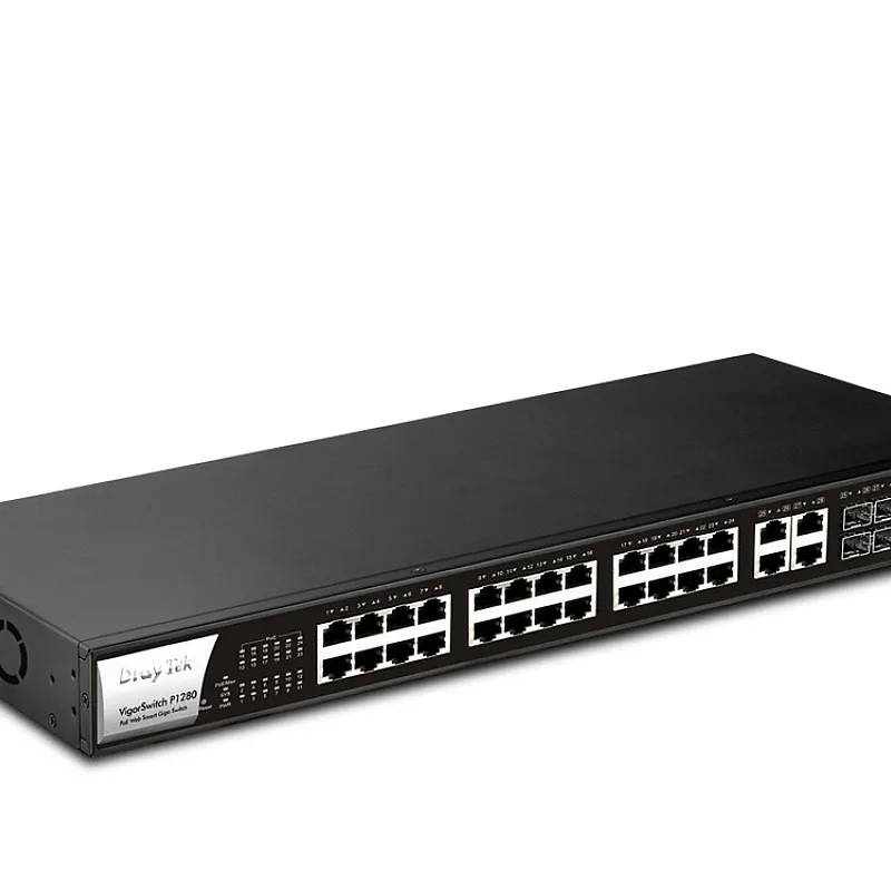 DrayTek Vigor-P1280, Gigabit 340w PoE Smart Switch - D-V-S-P1280 交換器 ｜ 衍光HinKwong 香港